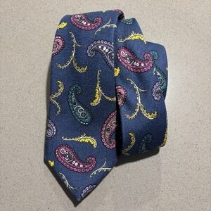 Jos. A. Bank Reserve Multicolor Paisley‎ Pattern 100% Silk Designer Tie